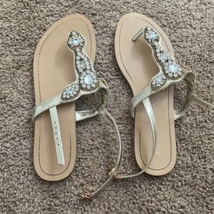 Sparkly sandals-only worn once like new!